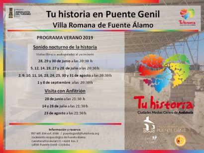 Sonido nocturno de la Historia y visita con anfitrión en Villa Romana de Fuente Álamo, Puente Genil