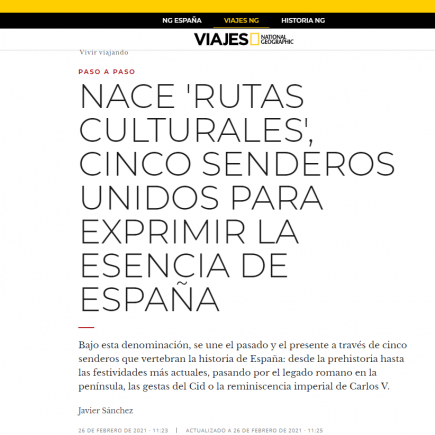 NACE ‘RUTAS CULTURALES’, CINCO SENDEROS UNIDOS PARA EXPRIMIR LA ESENCIA DE ESPAÑA