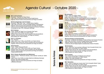 Agenda cultural octubre, Priego de Córdoba
