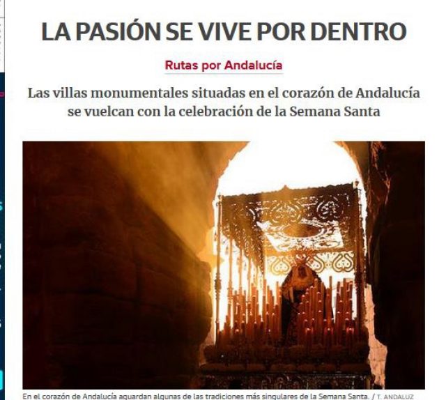 Caminos de Pasión en Diario Sur: La pasión se vive por dentro
