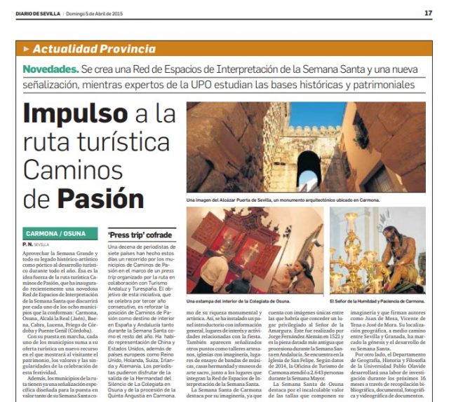 Caminos de Pasión en Diario de Sevilla