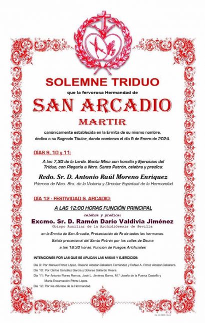 Festividad de San Arcadio Mártir, Patrón de Osuna