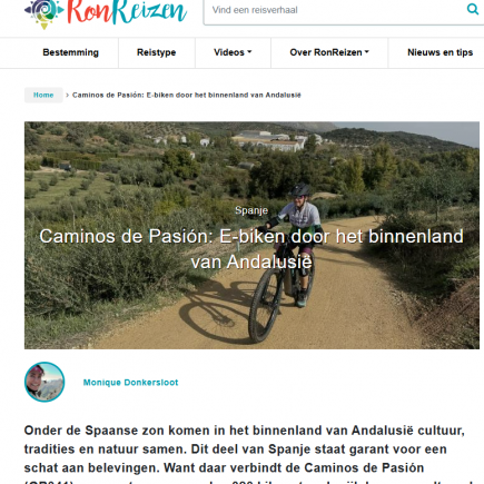 Artículo sobre Caminos de Pasión en Ron Reizen