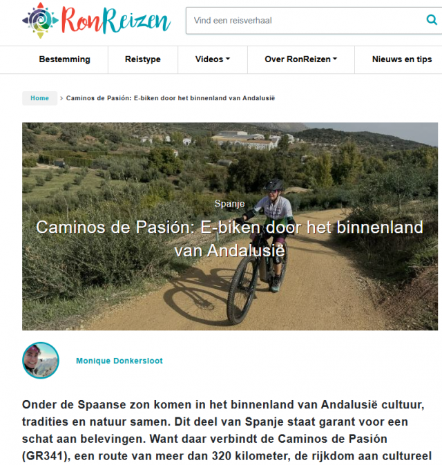 Artículo sobre Caminos de Pasión en Ron Reizen