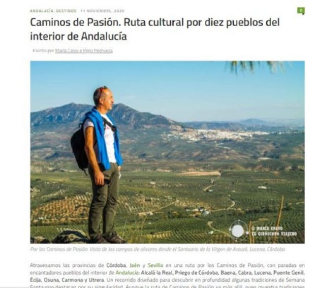 Reportaje sobre Caminos de Pasión en el Giróscopo Viajero, 2020.