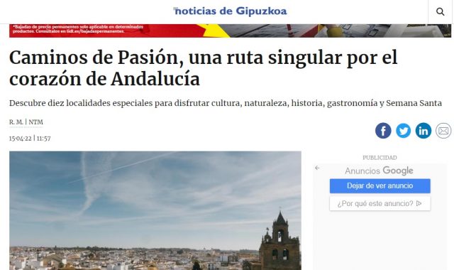 Caminos de Pasión, una ruta singular por el corazón de Andalucía